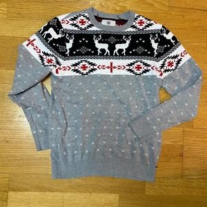 Urban Outfitters On the Byas Reindeer Aztec Holiday Sweater